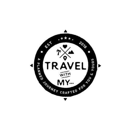 Travel logo with the title 'Travel With My'
