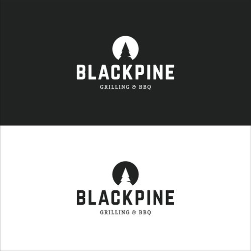 Evergreen logo with the title 'BlackPine Logo Contest Entry'