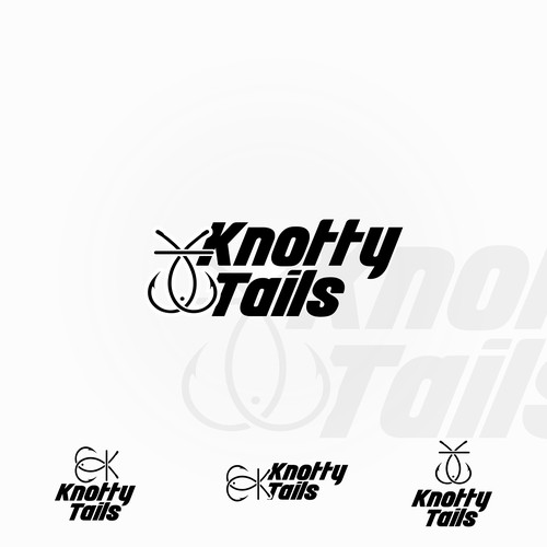 Fish logo with the title 'Knotty Tails'