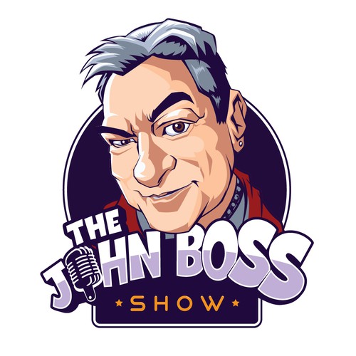 Logo artwork with the title 'Hipster Cartoony Logo for Professionally Produced Podcast (Not a guy in his basement)'