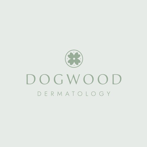 Floral brand with the title 'Dogwood Dermatology'