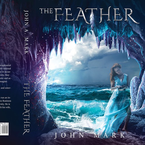 Ocean book cover with the title 'Book cover design.'