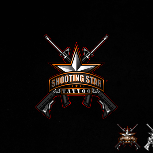 Army design with the title 'Shooting Star Tattoo'