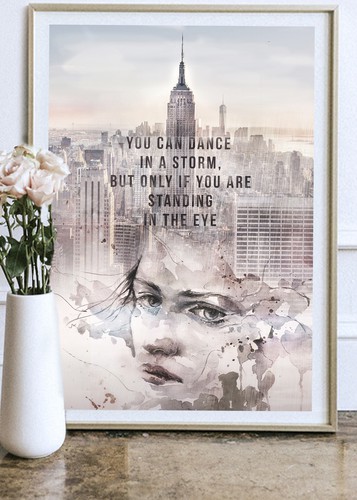 Canvas design with the title 'Woman Power 40x60 cm canvas '