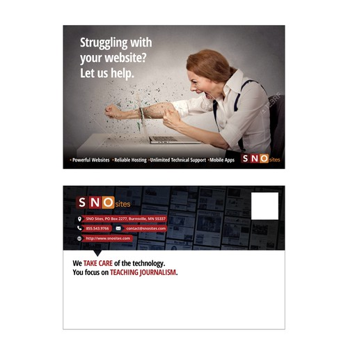 Witty design with the title 'Postcard'