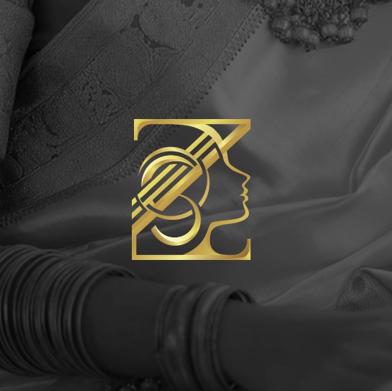 Gold logo with the title 'Zarika'