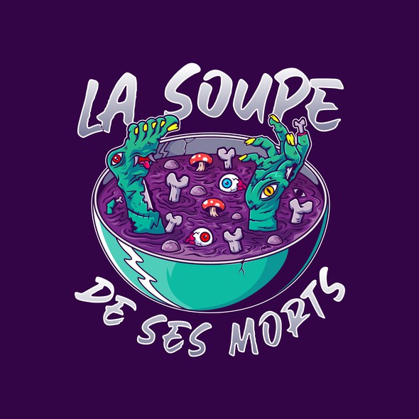 Zombie logo with the title 'Creepy Soup'