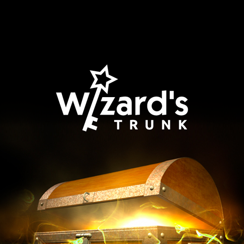 Wizard logo with the title 'Wizard's trunk logo'