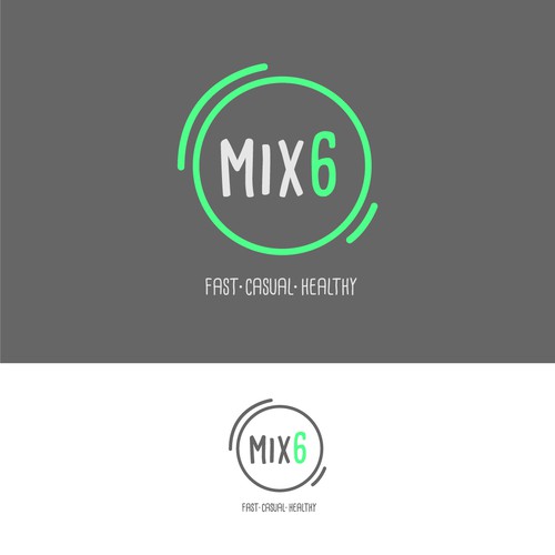 Casual logo with the title 'Logo Concept for Healthy Fast Casual Restaurant'