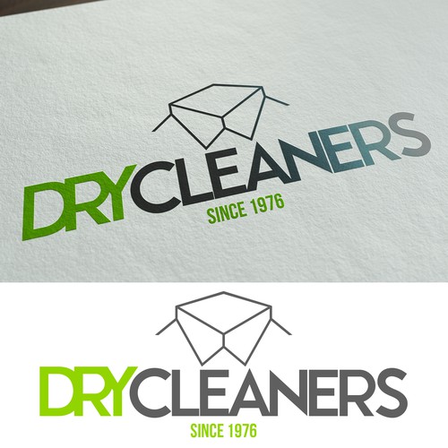 Dry cleaner logo with the title 'Dry Cleaners'