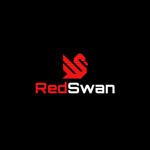 Swan design with the title 'Red swan logo'