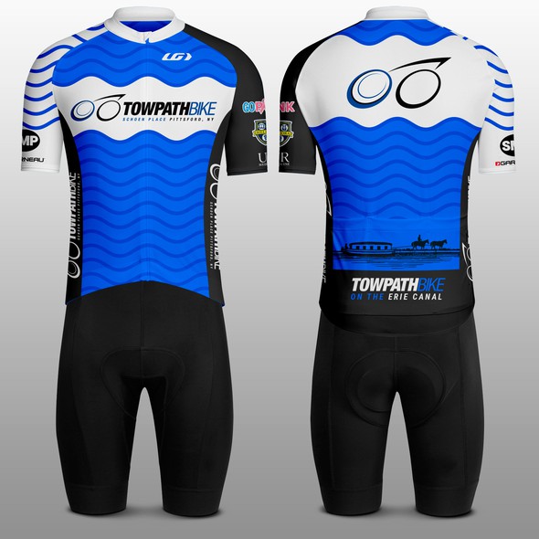 印有“Towpath Bike Jersey”字样的自行车t恤