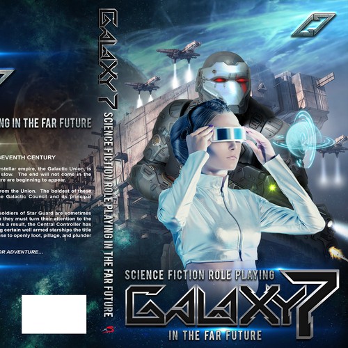 Science-fiction book cover with the title 'SCI FI BOOK'