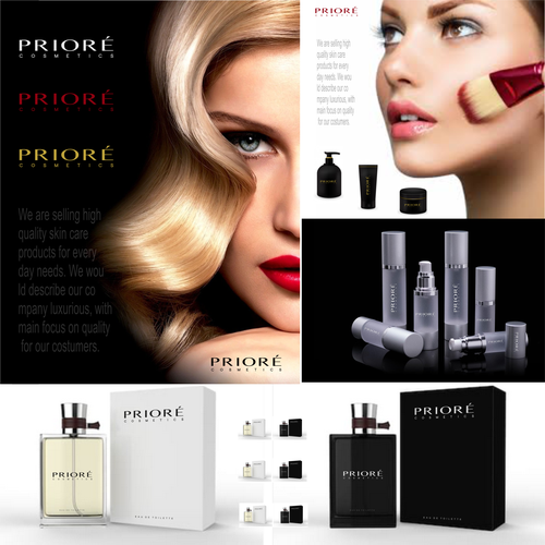 Makeup logo with the title 'Prioré Cosmetics'