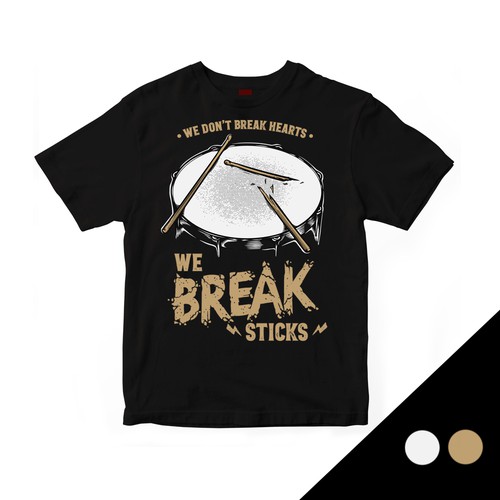 Heart t-shirt with the title 'We break sticks'