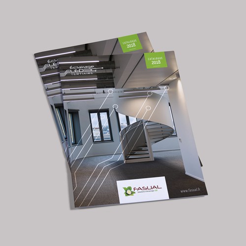 LED design with the title 'Couverture de catalogue - FASUAL'