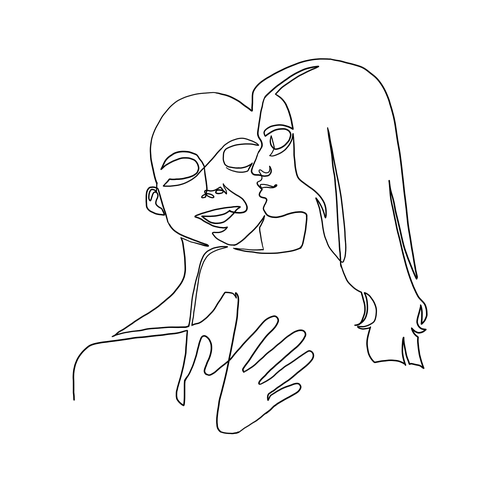 One line design with the title 'Art with one line'