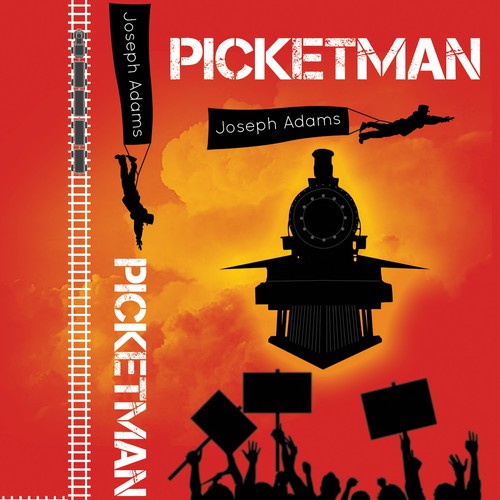 Crowd design with the title 'Picketman book cover'