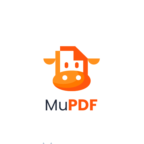 Cow design with the title 'E-documents software logo'