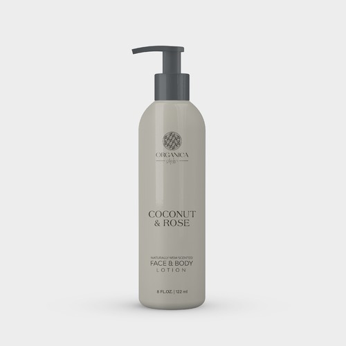 Lotion packaging with the title 'Organica Annie's Ultra Pure MSM Coconut Rose Lotion'