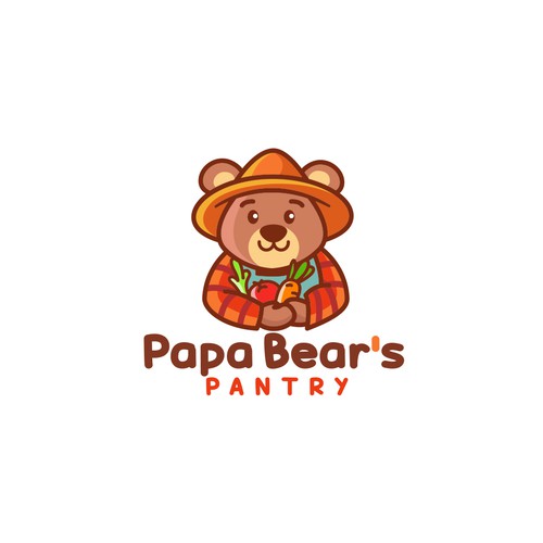Farm logo with the title 'Papa bear´s Logo'