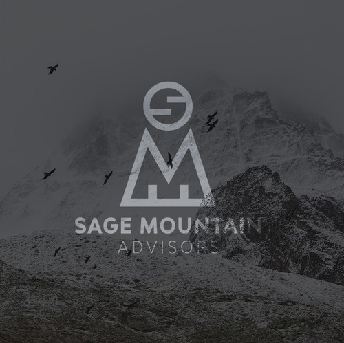 Hiking logo with the title 'Sage Mountain'