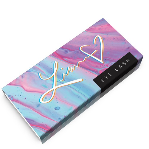 Eyelash design with the title 'LianeV Eyelash Paper Sleeve Design'