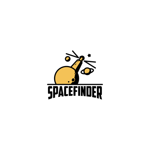 Black and yellow logo with the title 'Logo for available space search engine'