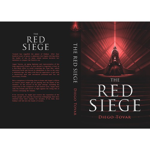 Dystopian book cover with the title ''Red siege' book cover'