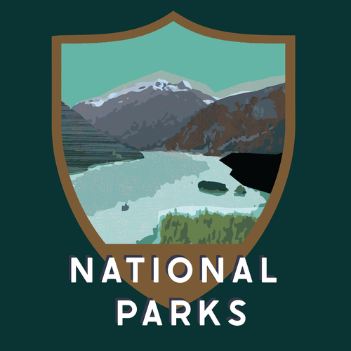 T-shirt brand with the title 'National Park USA Logo'