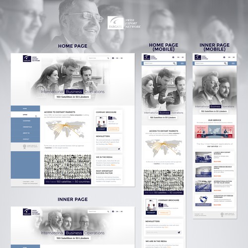 Professional website with the title 'Swiss Export Network Sudip • Now'