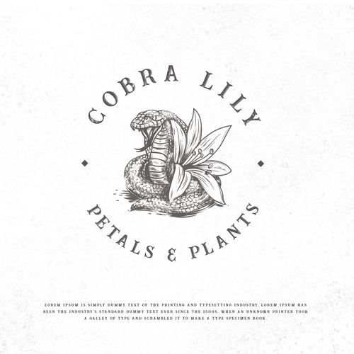 Cobra design with the title 'Cobra Lily'