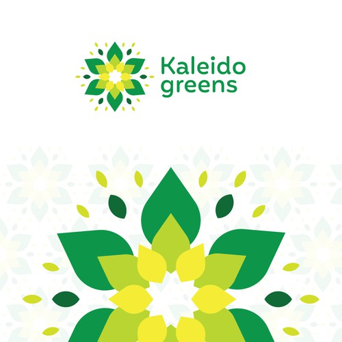 Kaleidoscope logo with the title 'Leaf logo for a Agricultural Farm'