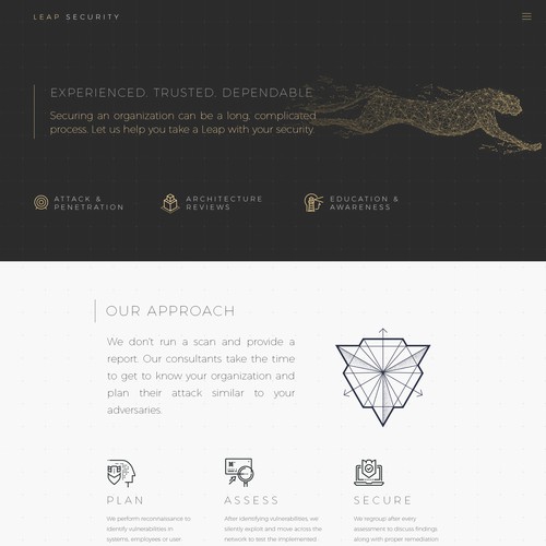 Website with the title 'Leap Security'