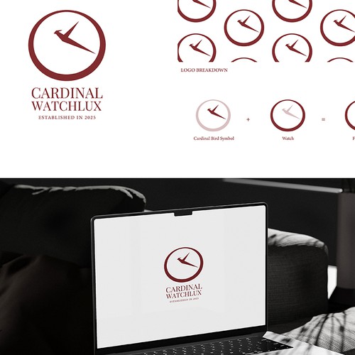 Cardinal design with the title 'Watch Logo Design'
