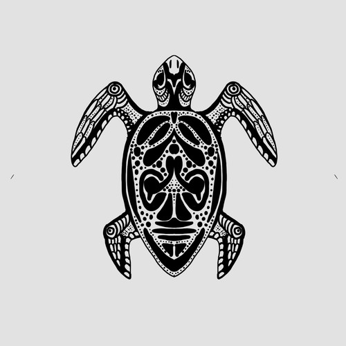 Sea turtle design with the title 'Sea Turtle Tattoo'