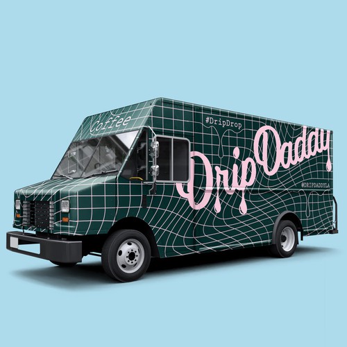Bus design with the title 'Drip Daddy Coffe bus'