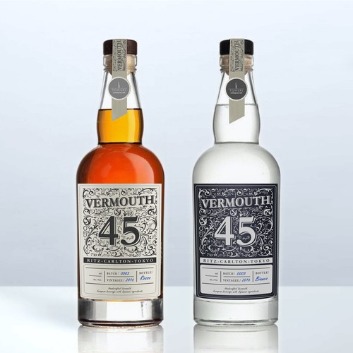 Spirits label with the title 'Vermouth label'