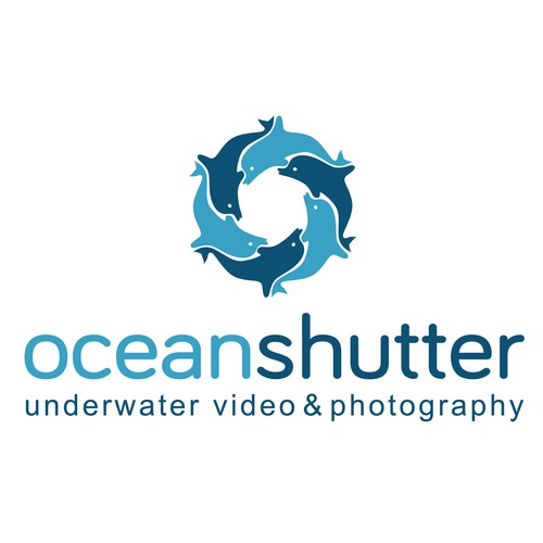 Dolphin design with the title 'Create a Logo for Ocean Video and Photography Website'