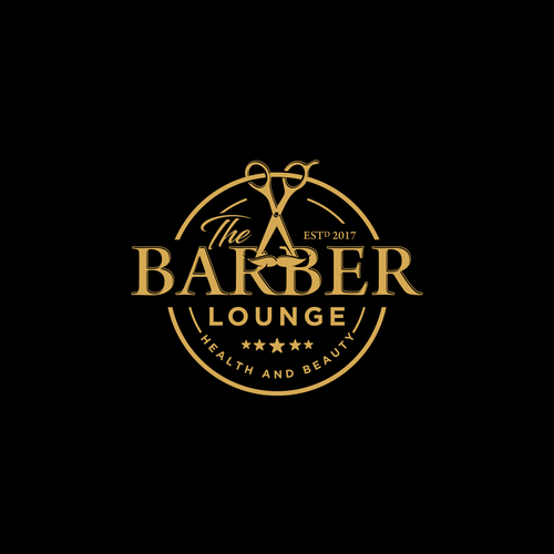 Barber design with the title 'The Barber Lounge '