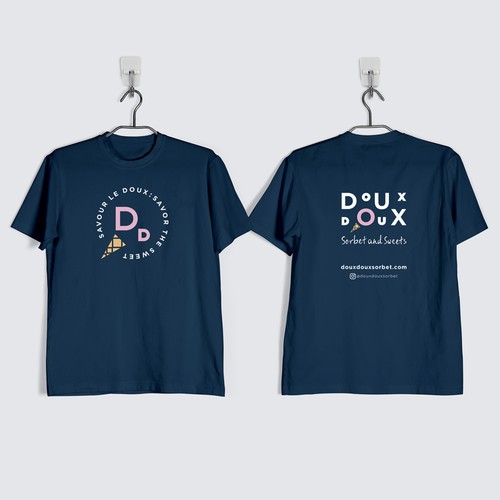 Work design with the title 'Camiseta DOUX DOUX'