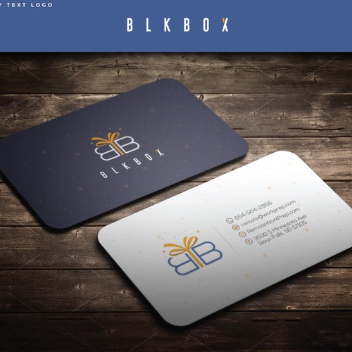 Present design with the title 'Logo and Business card design'