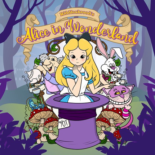 Magic artwork with the title 'Alice in Wonderland'
