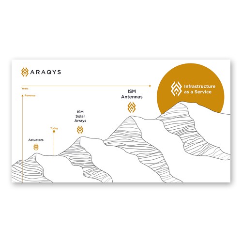 Mountain illustration with the title 'Slide illustration'