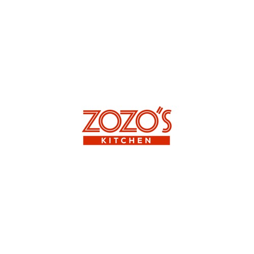 Homemade logo with the title 'Concept for Zozo's Kitchen, a restaurant focusing on homemade family recipes'