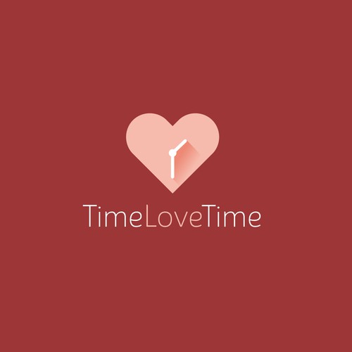 Clock logo with the title 'LOGO CONCEPT FOR A DATING WEBSITE'
