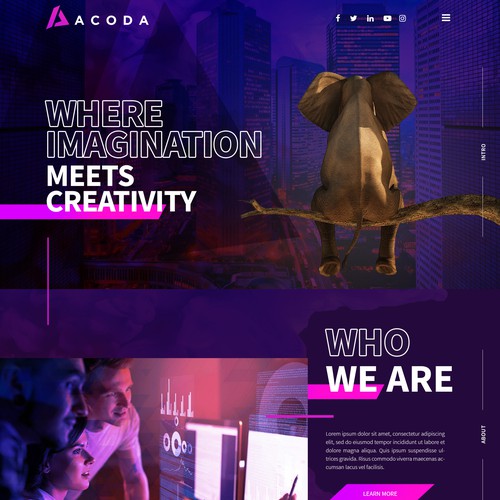 Advertising website with the title 'Digital Services Agency Web Design'