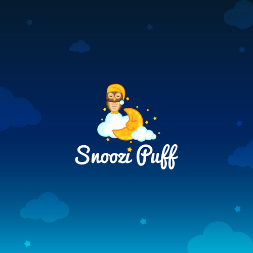 Sleep design with the title 'Cute, sleepy and calm logo for children pillows.'