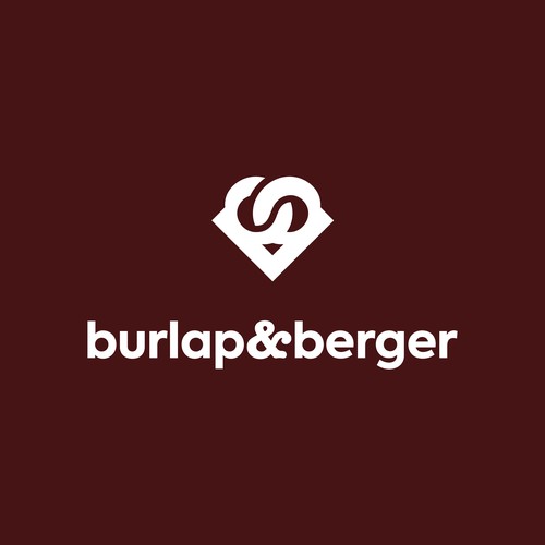 Typographic logo with the title 'burlap and berger'