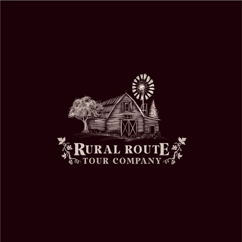 Countryside design with the title 'Rural Route Tour Company'